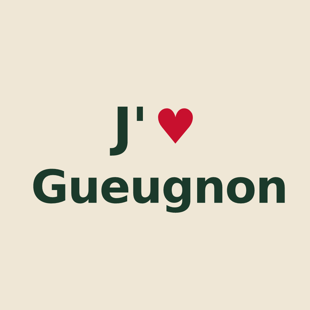 Tote bag personnalisé Gueugnon — design J'aime Gueugnon