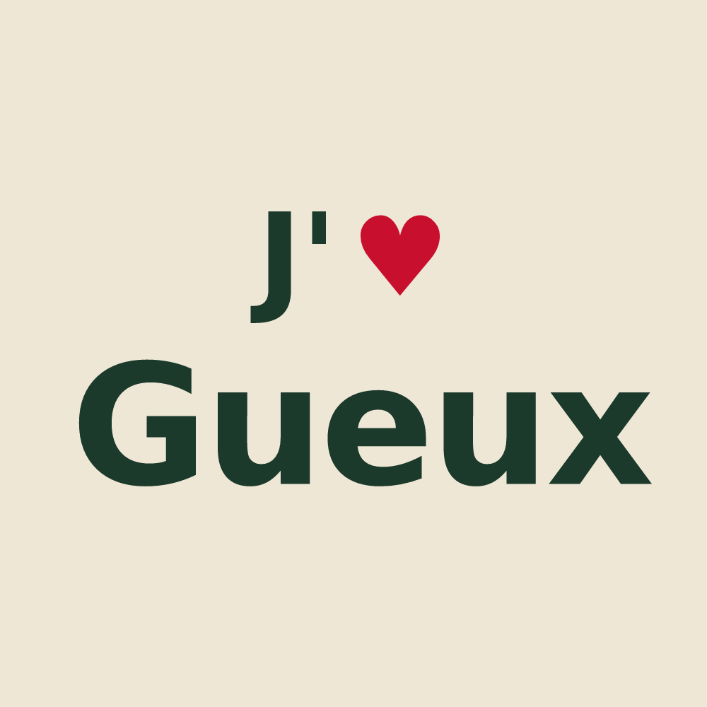 Tote bag personnalisé Gueux — design J'aime Gueux