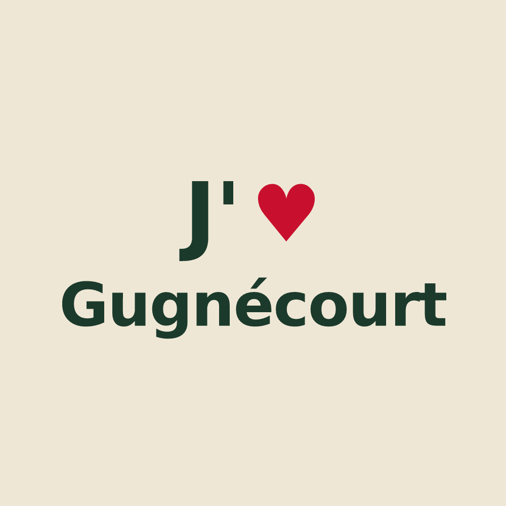 Tote bag personnalisé Gugnécourt — design J'aime Gugnécourt