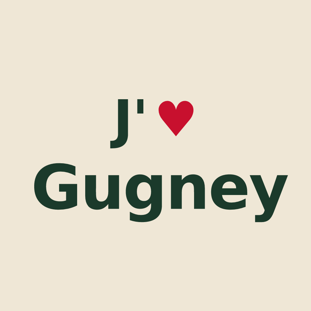 Tote bag personnalisé Gugney — design J'aime Gugney