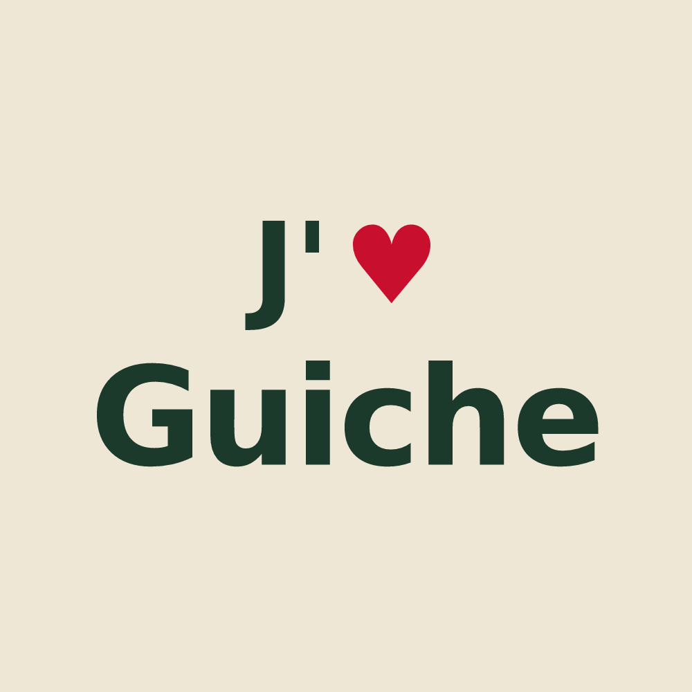 Tote bag personnalisé Guiche — design J'aime Guiche