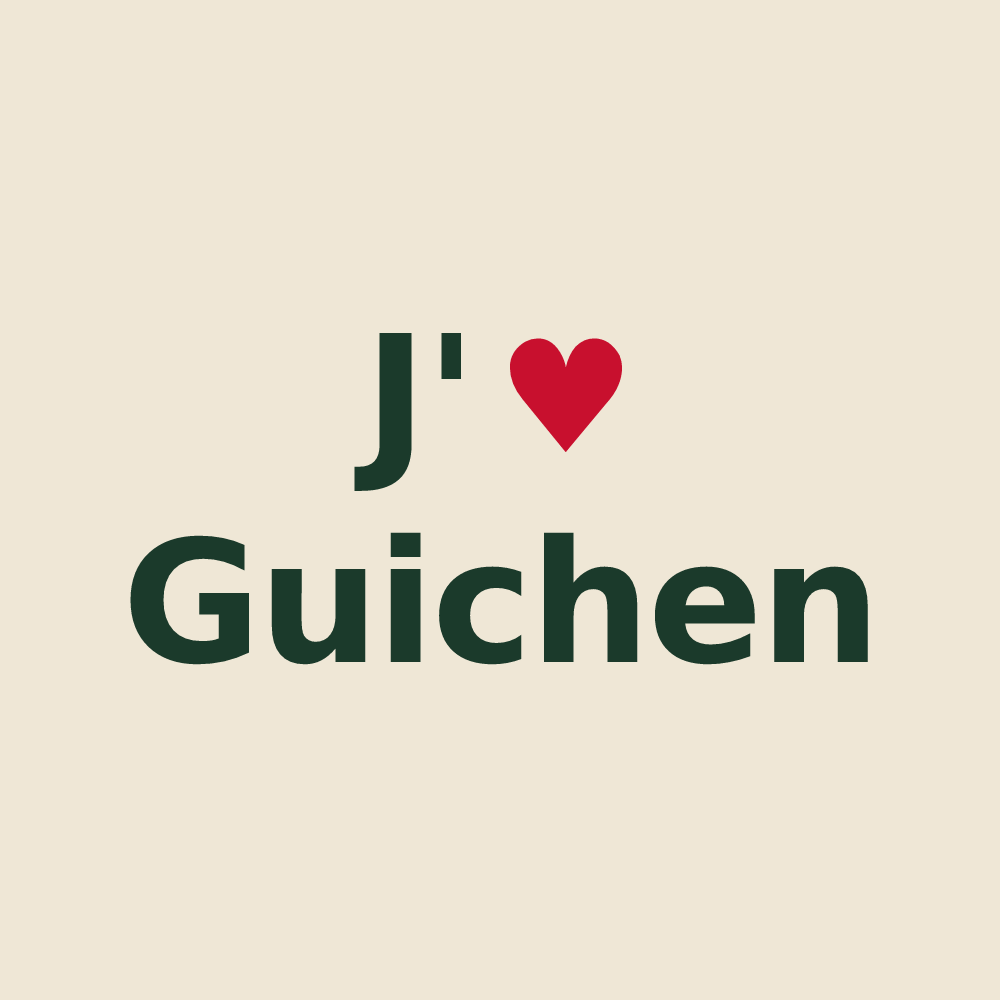 Tote bag personnalisé Guichen — design J'aime Guichen