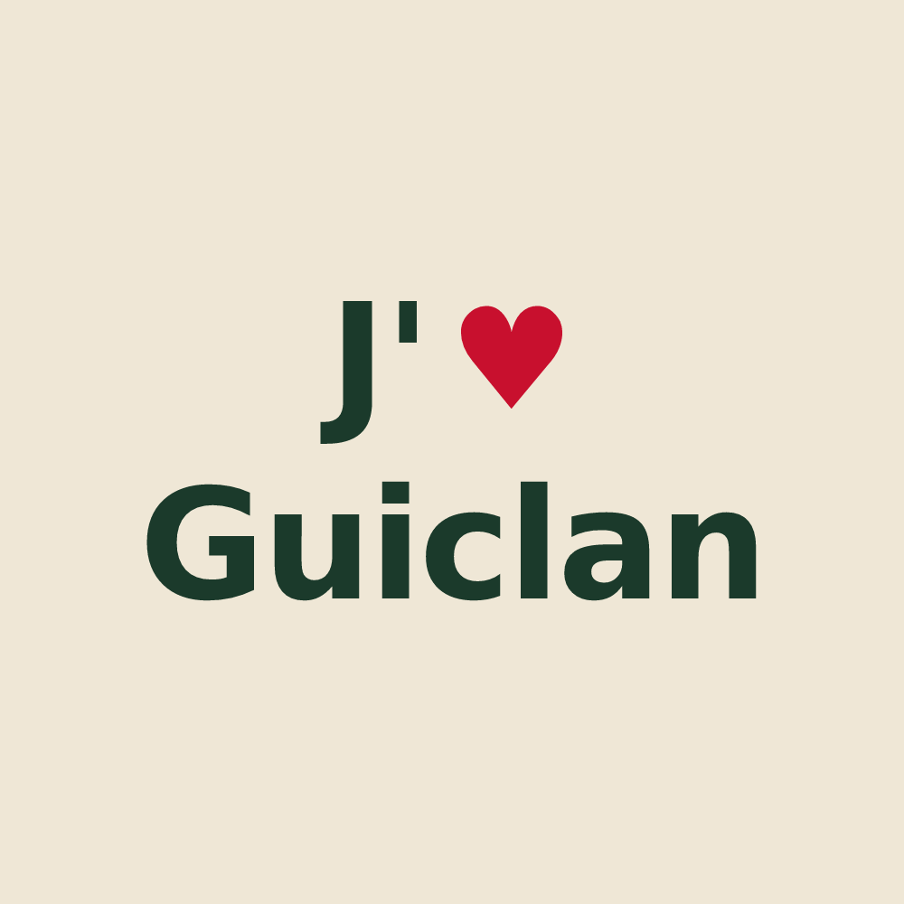 Tote bag personnalisé Guiclan — design J'aime Guiclan