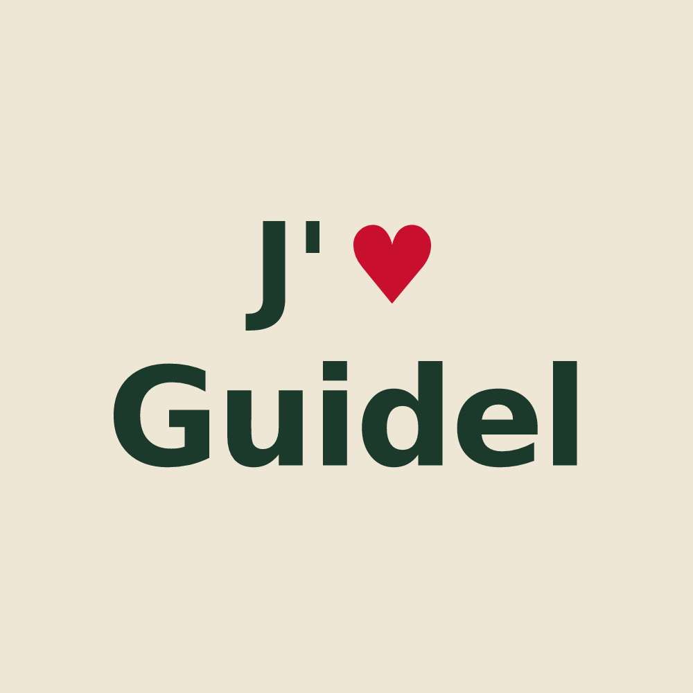 Tote bag personnalisé Guidel — design J'aime Guidel