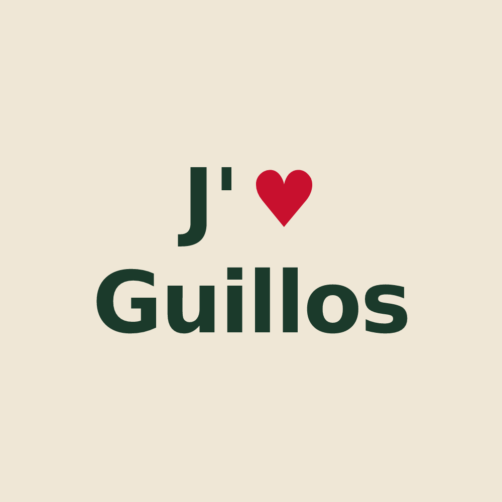 Tote bag personnalisé Guillos — design J'aime Guillos