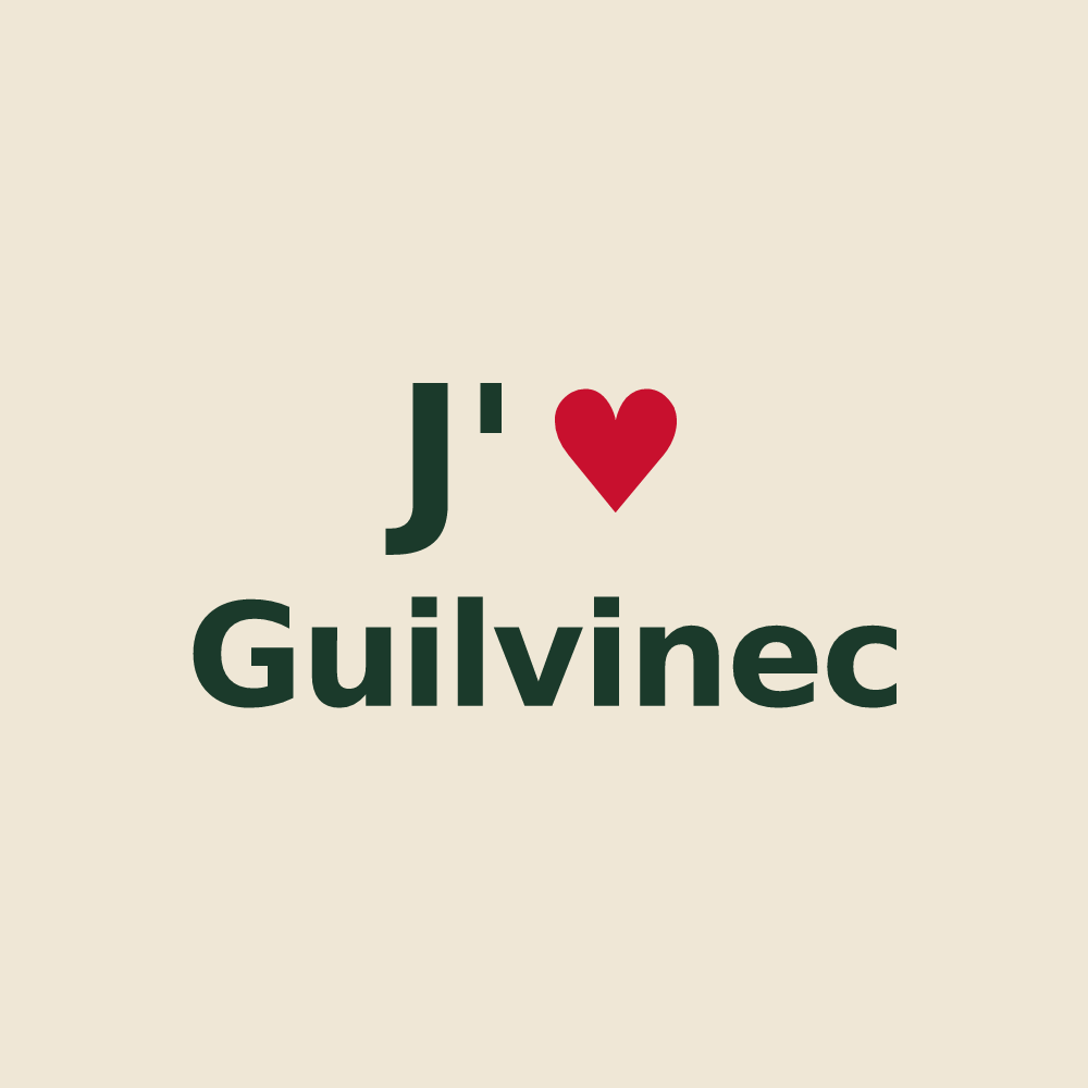 Tote bag personnalisé Guilvinec — design J'aime Guilvinec