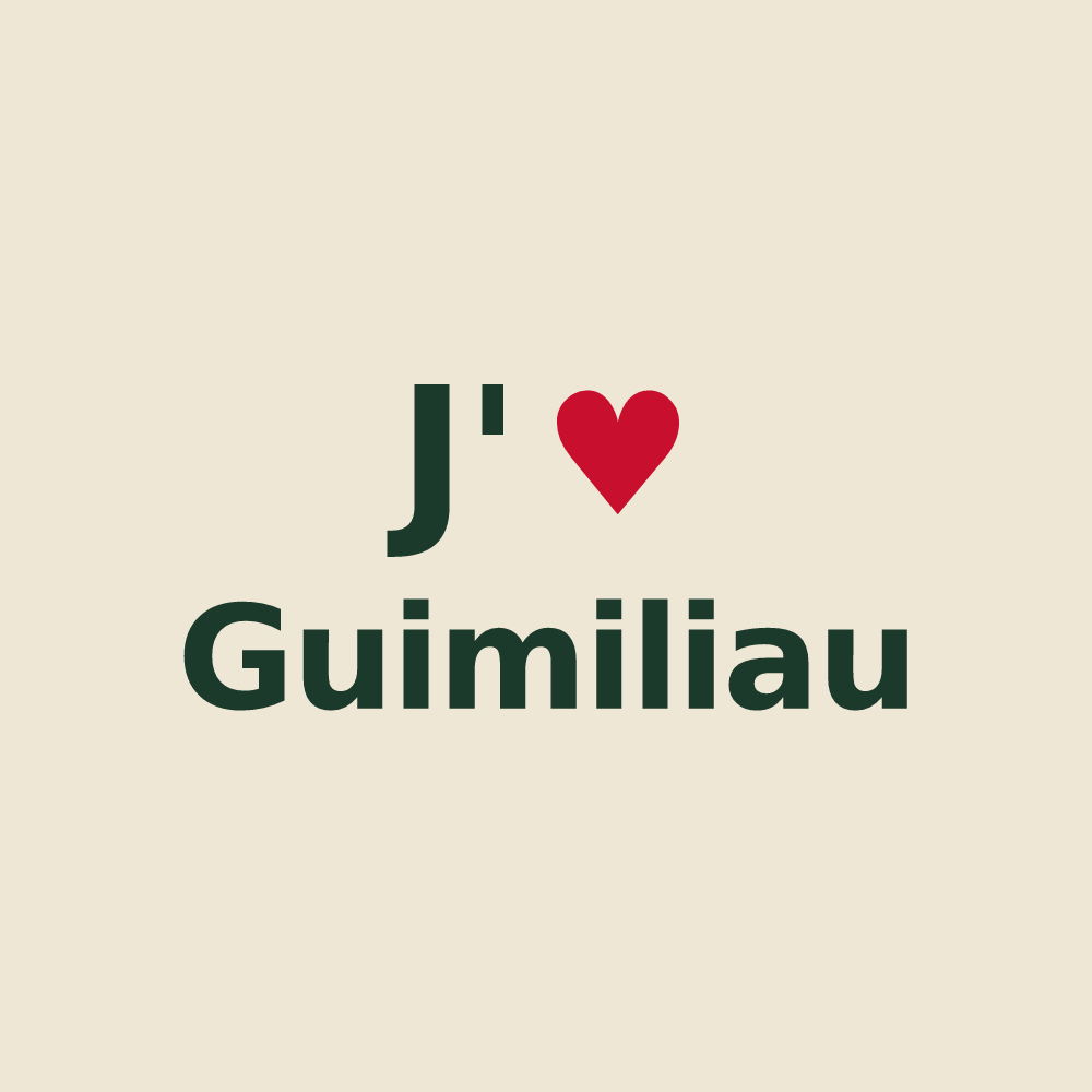 Tote bag personnalisé Guimiliau — design J'aime Guimiliau