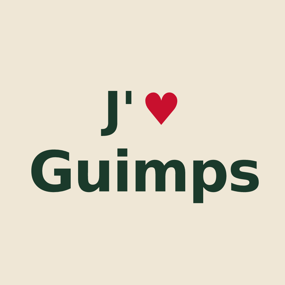 Tote bag personnalisé Guimps — design J'aime Guimps