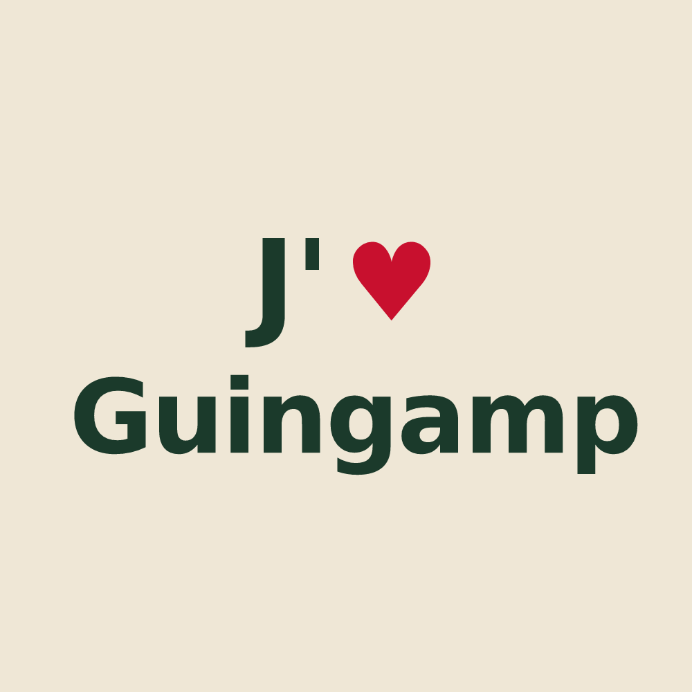 Tote bag personnalisé Guingamp — design J'aime Guingamp