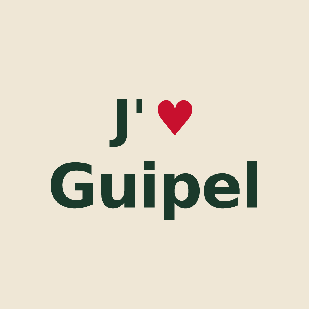 Tote bag personnalisé Guipel — design J'aime Guipel