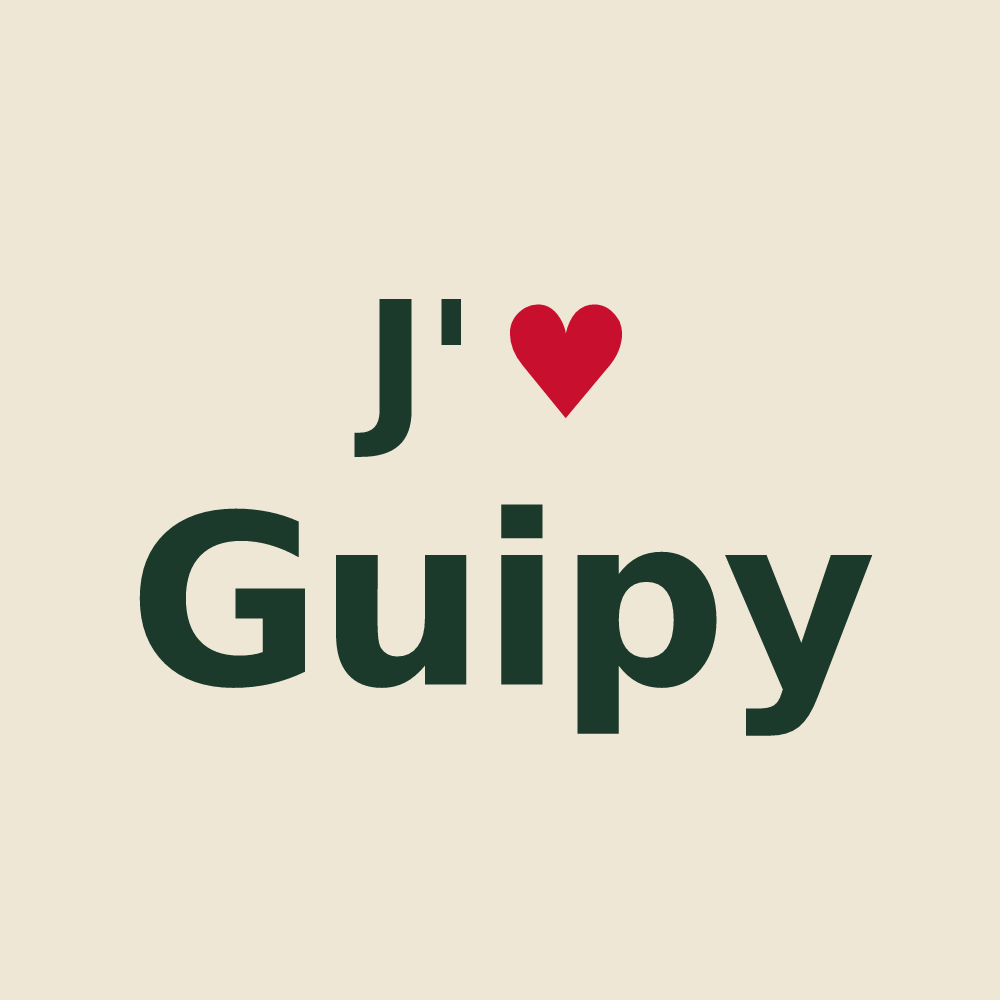 Tote bag personnalisé Guipy — design J'aime Guipy