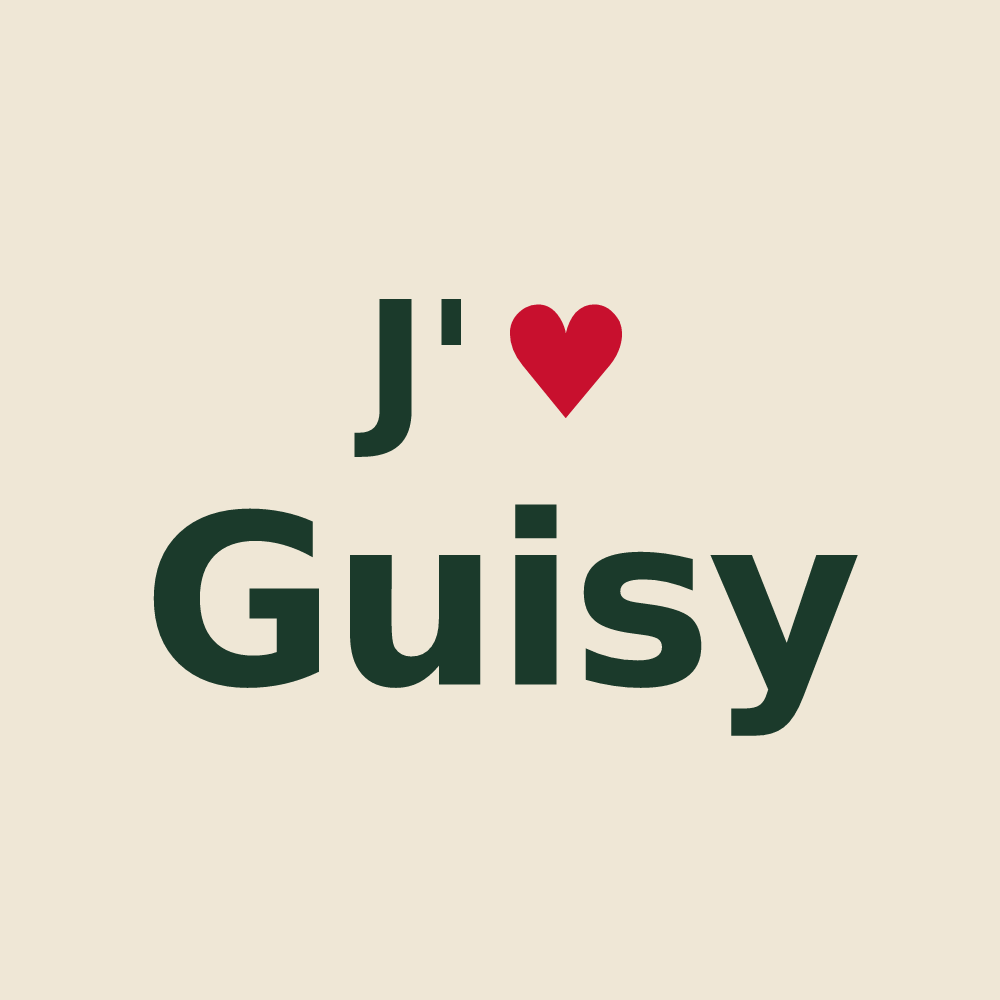 Tote bag personnalisé Guisy — design J'aime Guisy
