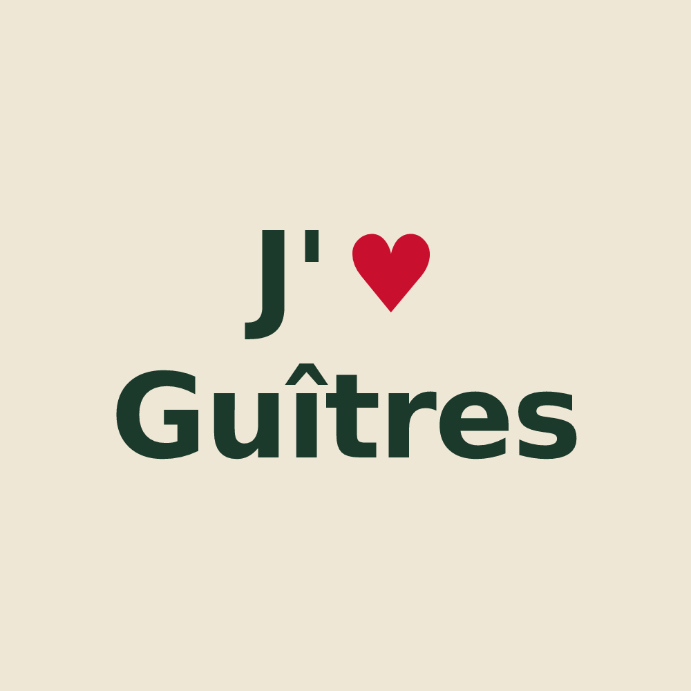 Tote bag personnalisé Guîtres — design J'aime Guîtres