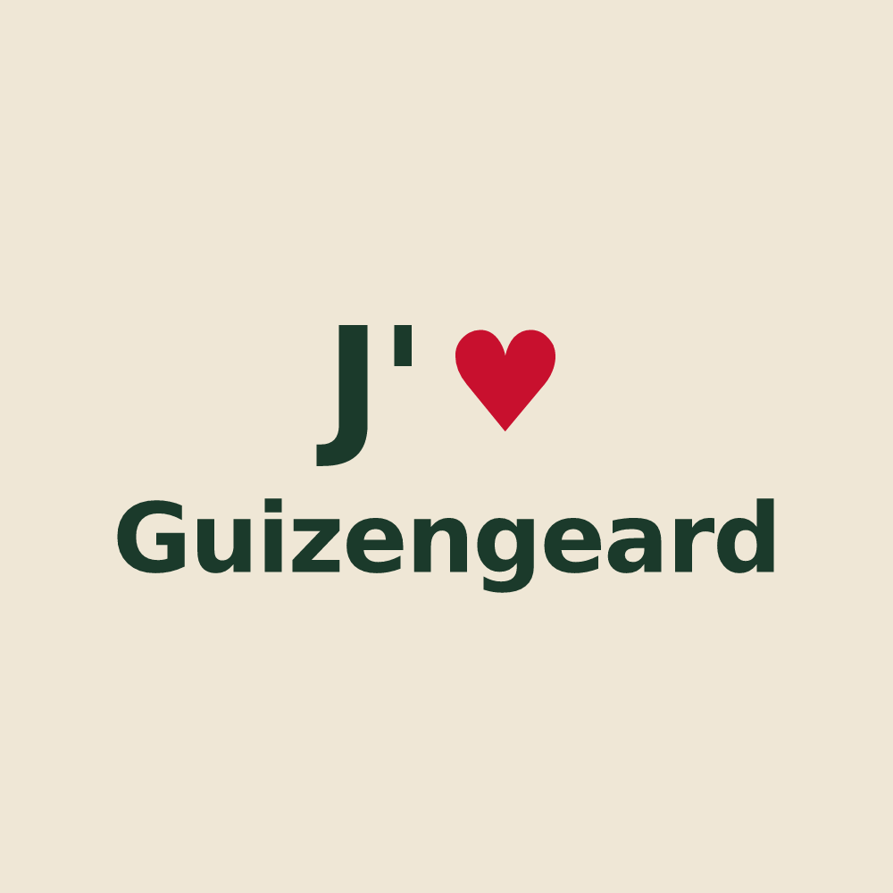 Tote bag personnalisé Guizengeard — design J'aime Guizengeard