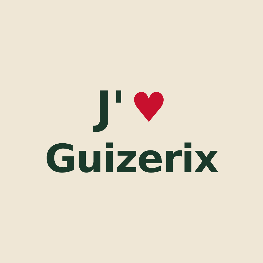 Tote bag personnalisé Guizerix — design J'aime Guizerix