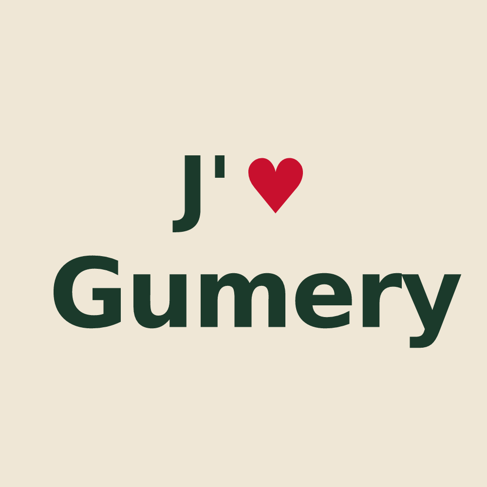 Tote bag personnalisé Gumery — design J'aime Gumery