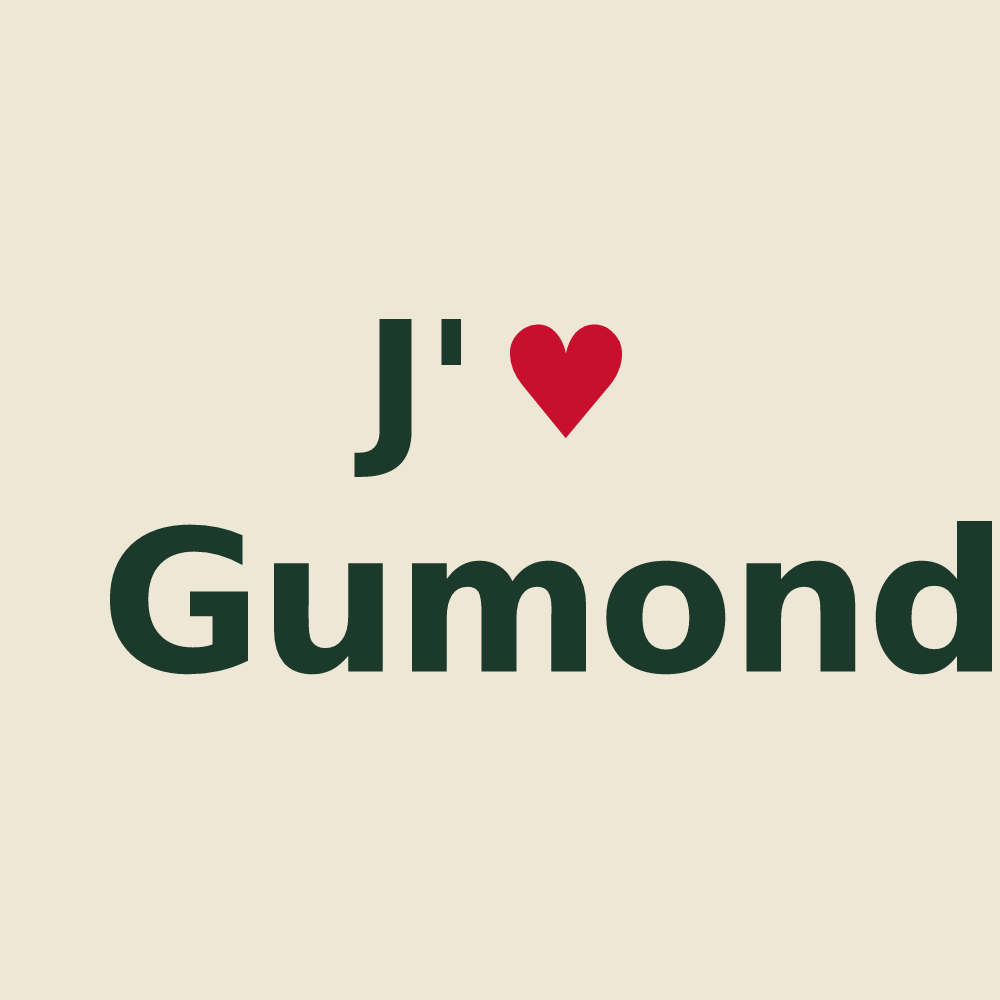 Tote bag personnalisé Gumond — design J'aime Gumond