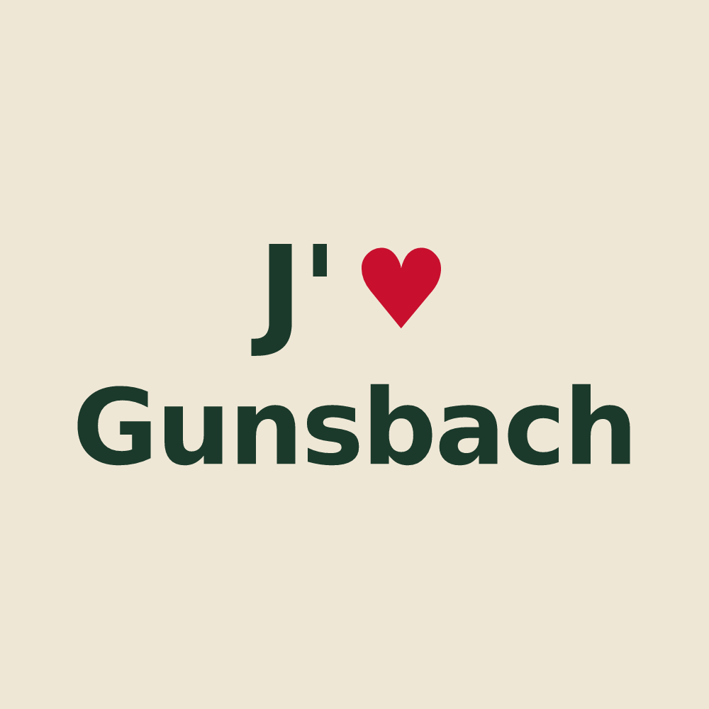 Tote bag personnalisé Gunsbach — design J'aime Gunsbach