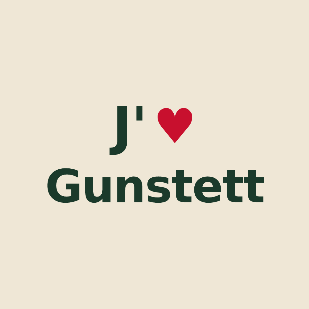 Tote bag personnalisé Gunstett — design J'aime Gunstett