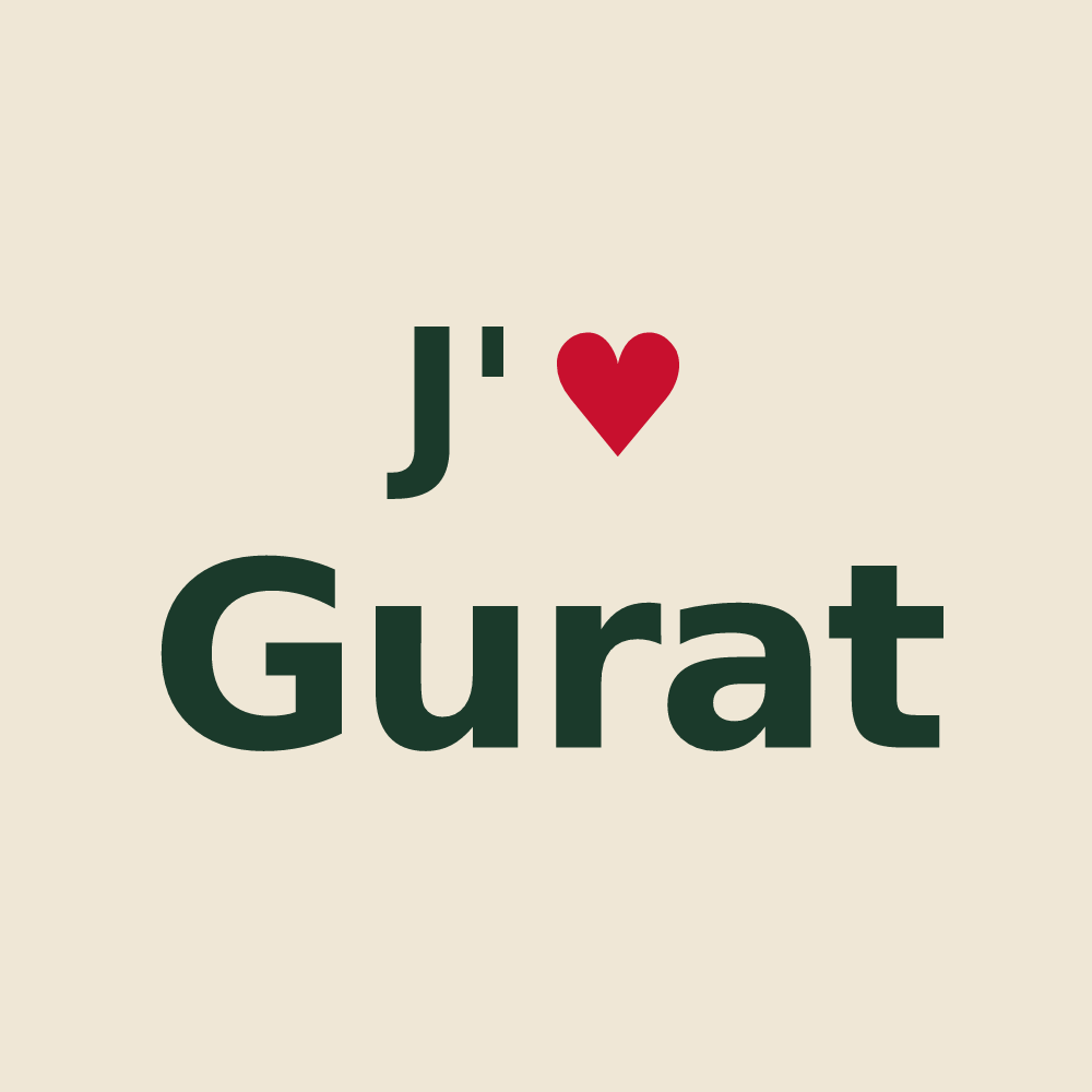 Tote bag personnalisé Gurat — design J'aime Gurat