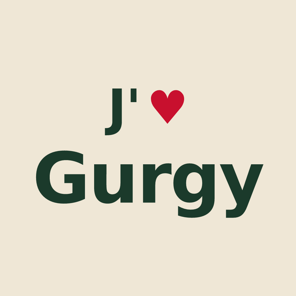 Tote bag personnalisé Gurgy — design J'aime Gurgy