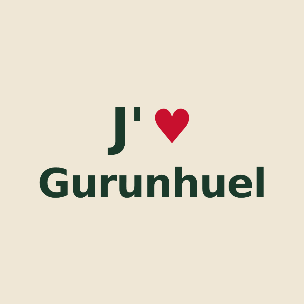 Tote bag personnalisé Gurunhuel — design J'aime Gurunhuel