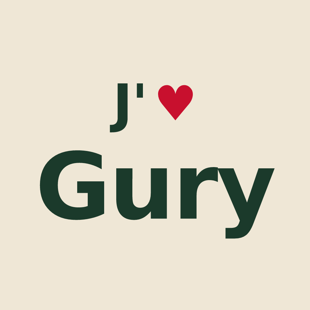 Tote bag personnalisé Gury — design J'aime Gury