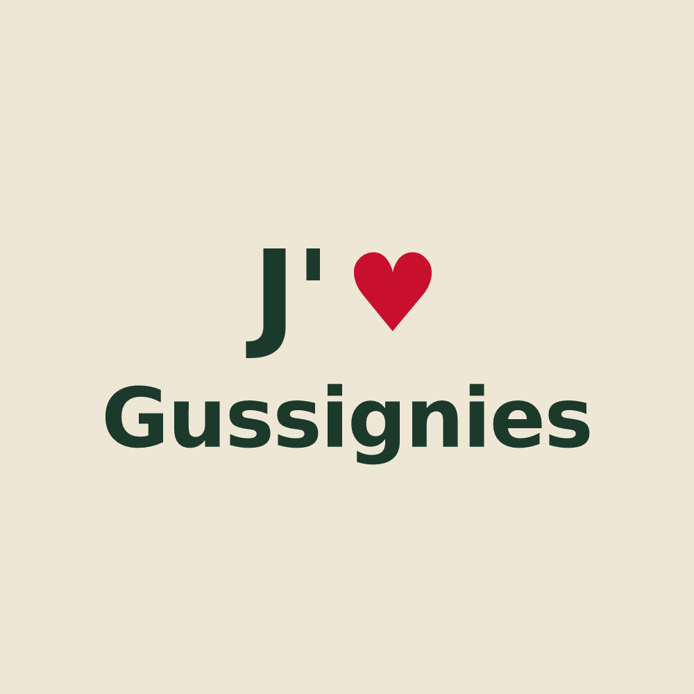 Tote bag personnalisé Gussignies — design J'aime Gussignies