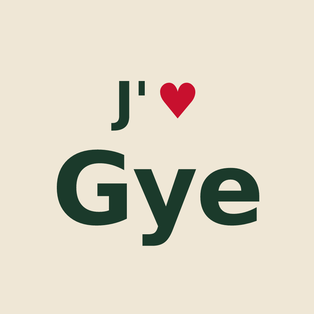 Tote bag personnalisé Gye — design J'aime Gye