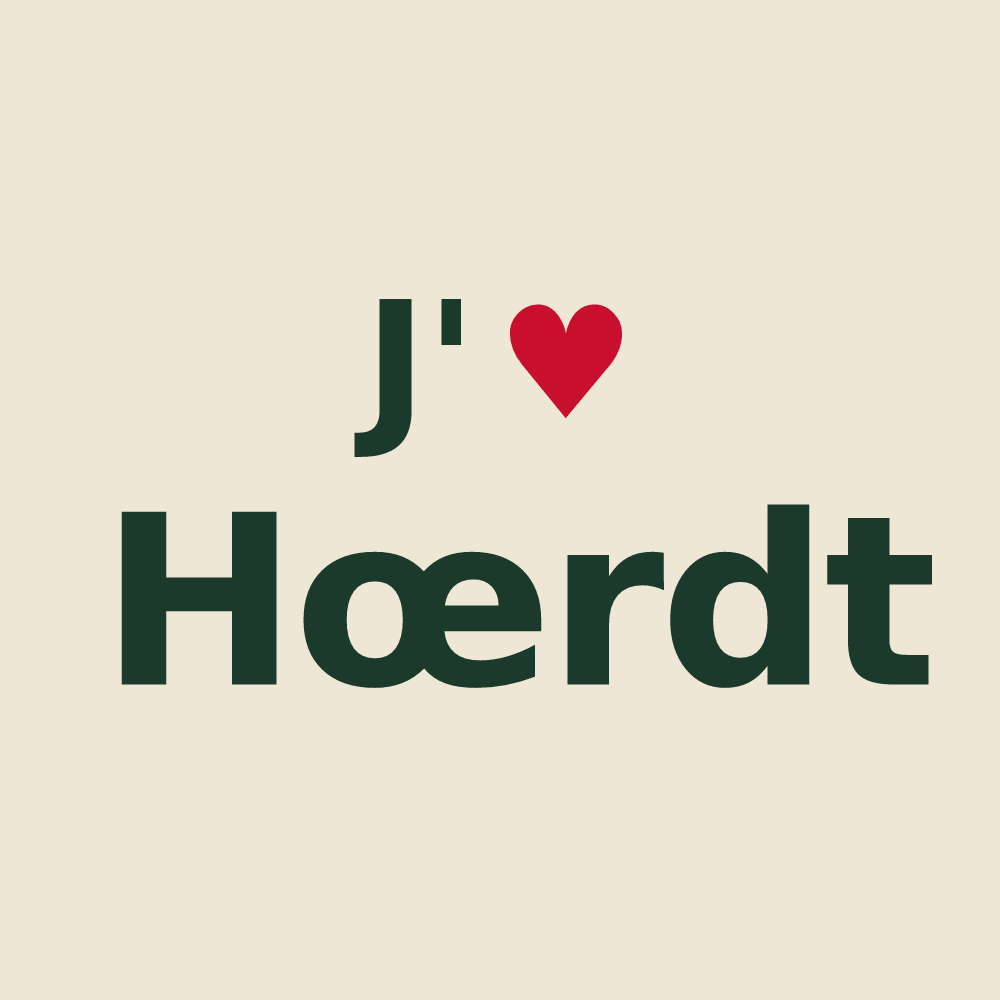 Tote bag personnalisé Hœrdt — design J'aime Hœrdt