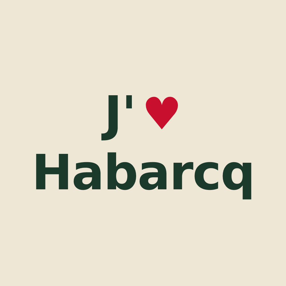Tote bag personnalisé Habarcq — design J'aime Habarcq
