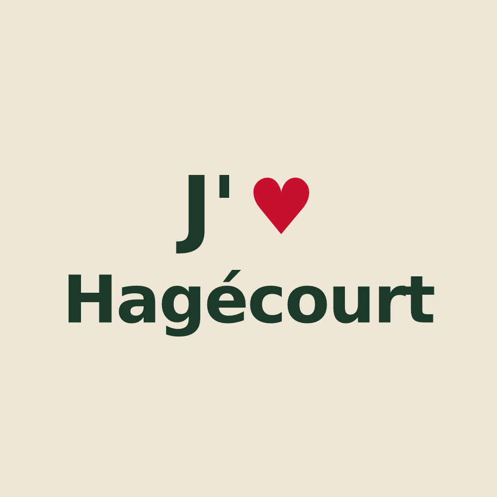 Tote bag personnalisé Hagécourt — design J'aime Hagécourt