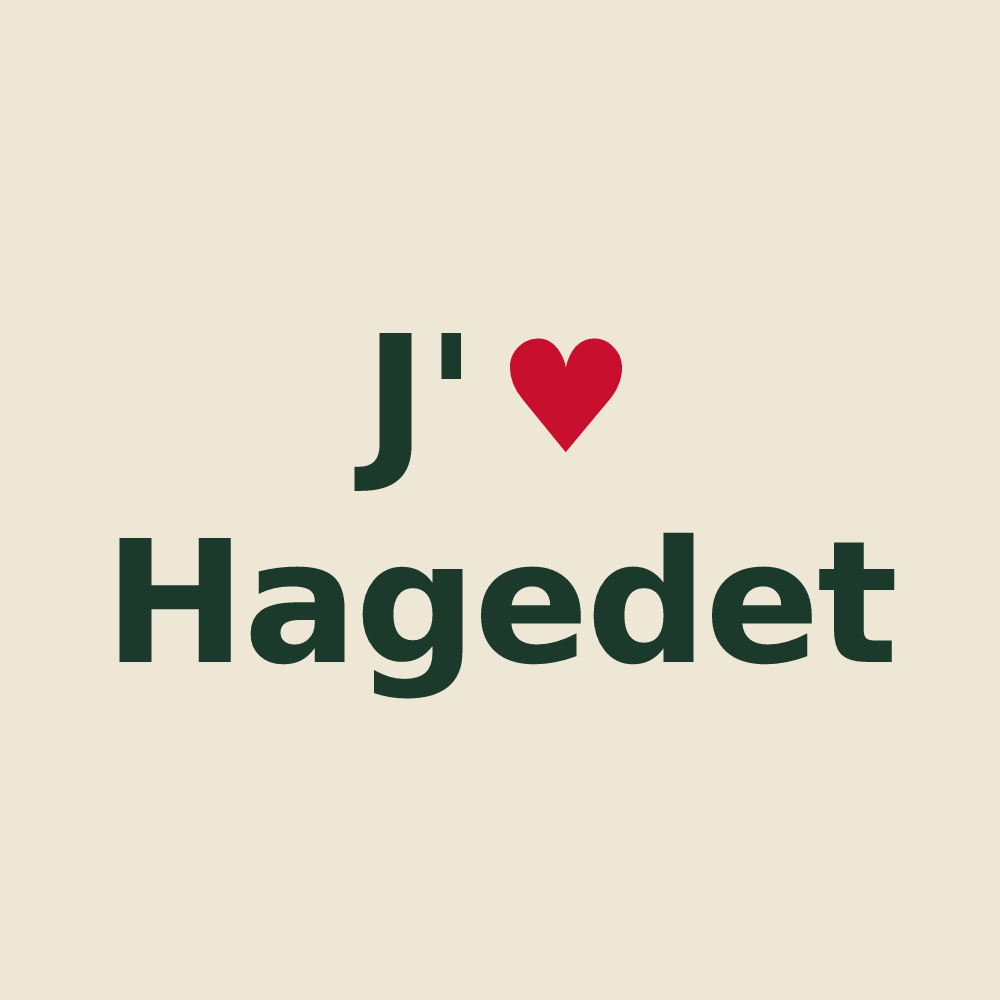 Tote bag personnalisé Hagedet — design J'aime Hagedet