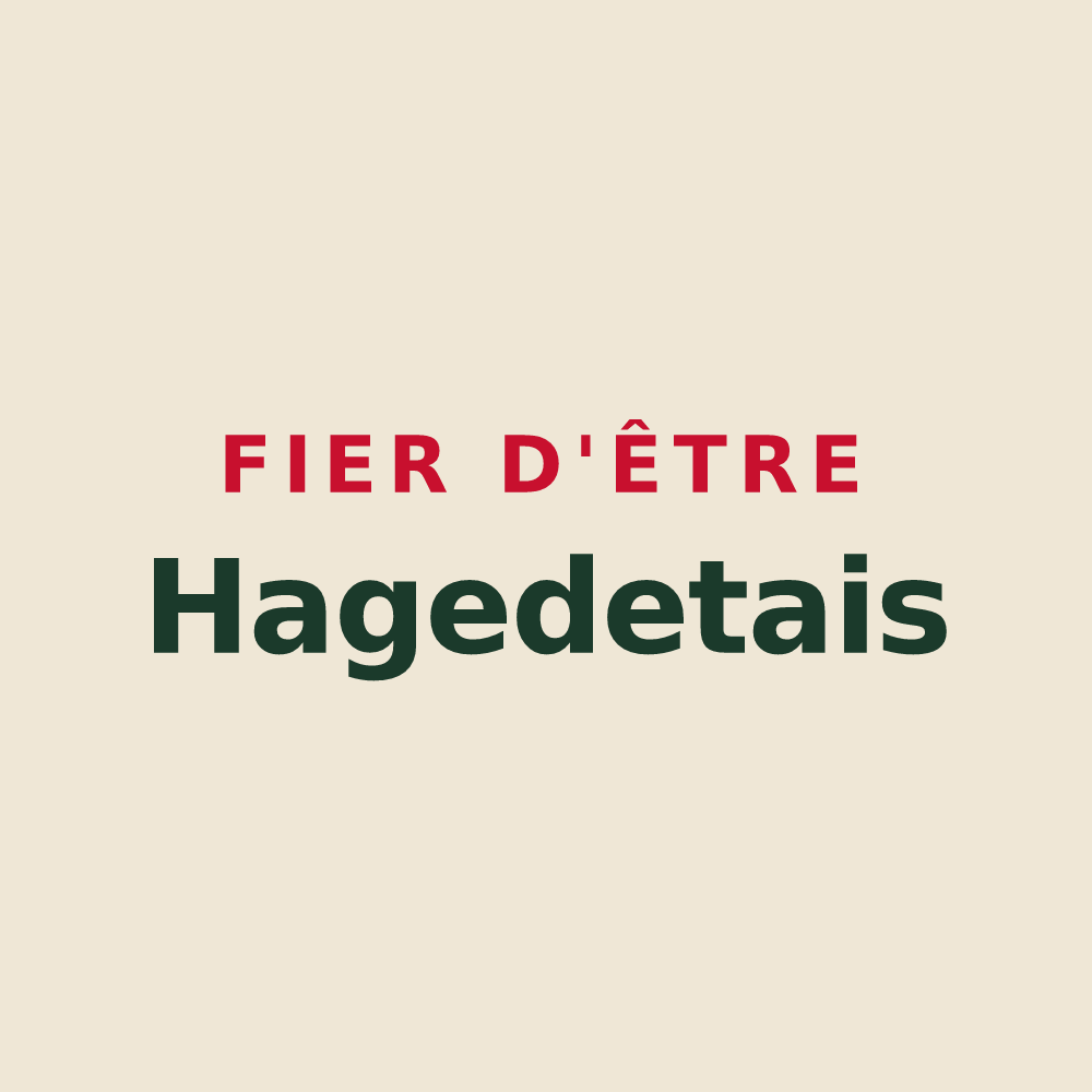 Tote bag « Fier d'être Hagedetais » — design pour Hagedet