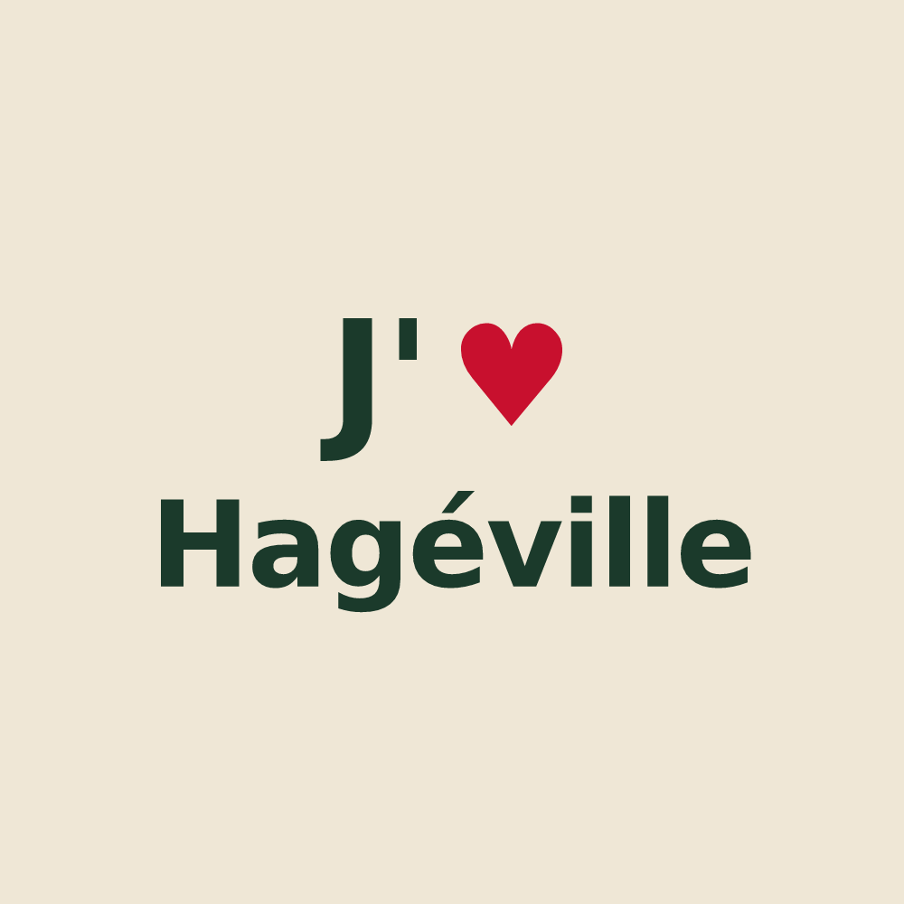 Tote bag personnalisé Hagéville — design J'aime Hagéville