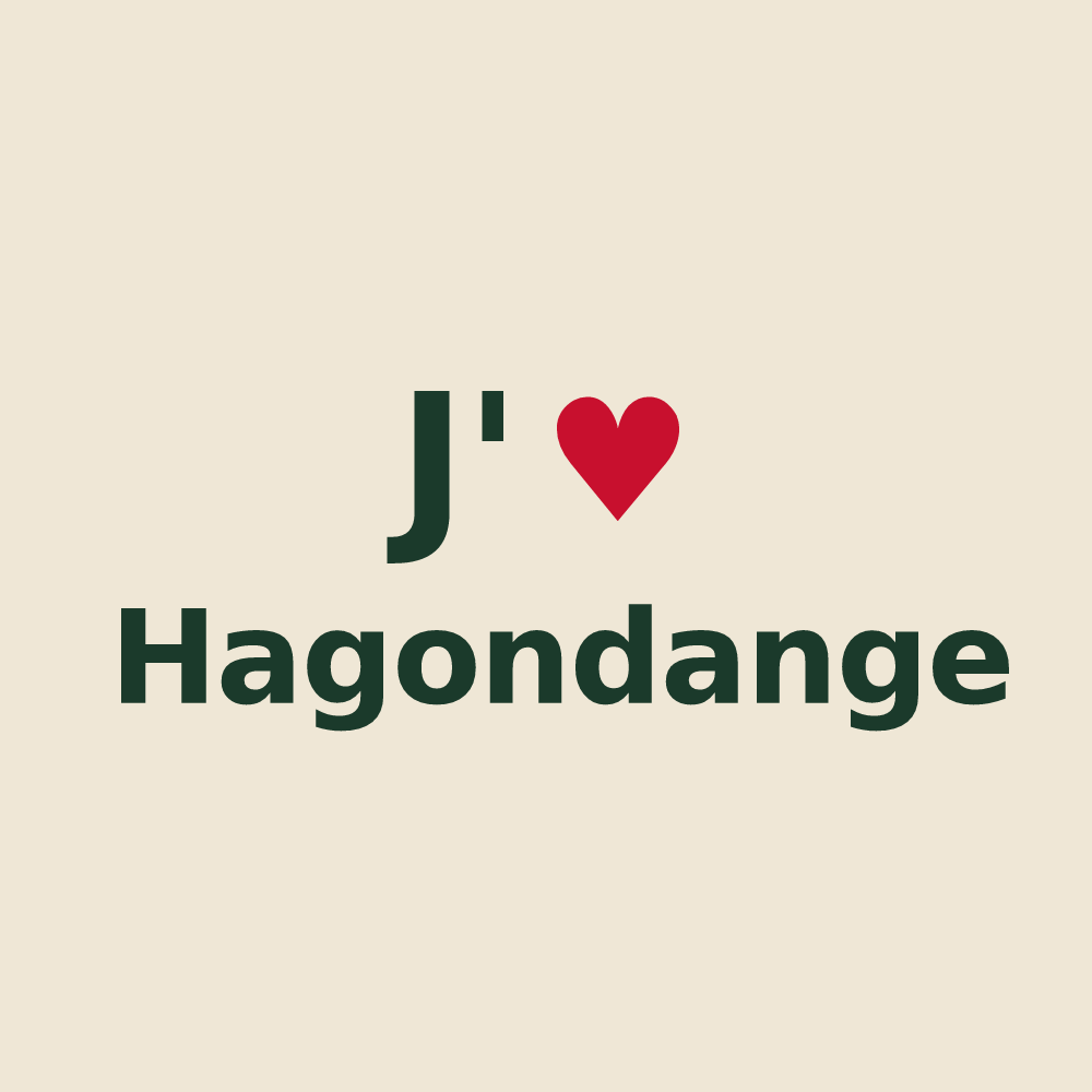Tote bag personnalisé Hagondange — design J'aime Hagondange