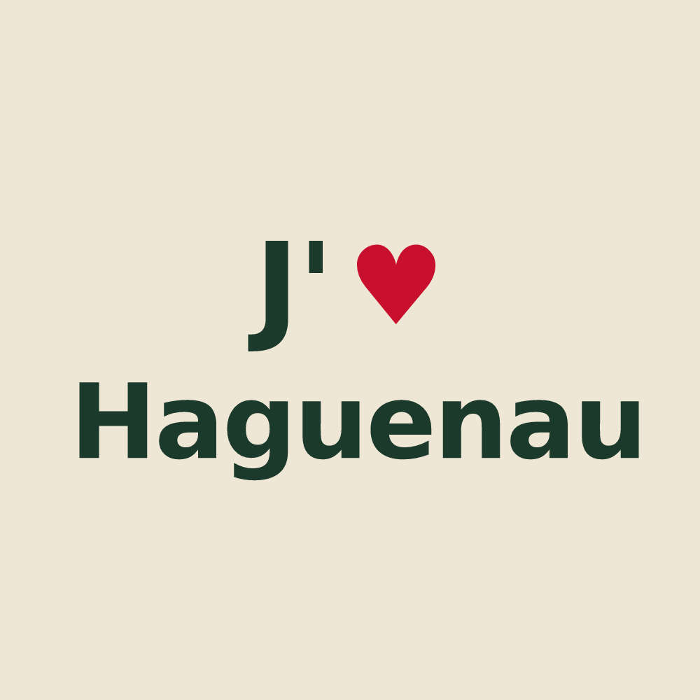 Tote bag personnalisé Haguenau — design J'aime Haguenau
