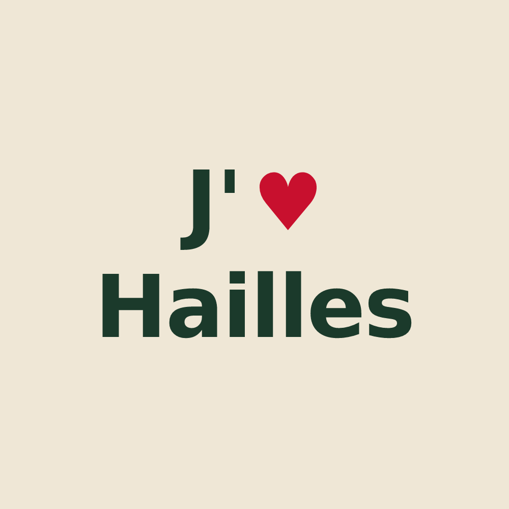 Tote bag personnalisé Hailles — design J'aime Hailles