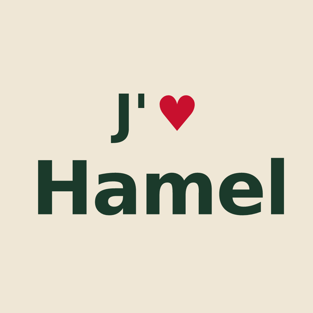 Tote bag personnalisé Hamel — design J'aime Hamel