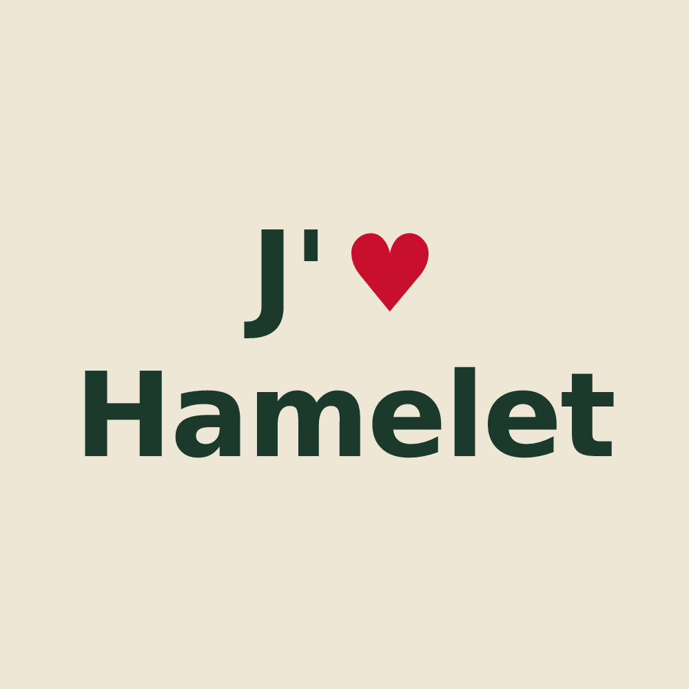 Tote bag personnalisé Hamelet — design J'aime Hamelet