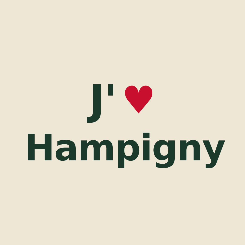 Tote bag personnalisé Hampigny — design J'aime Hampigny