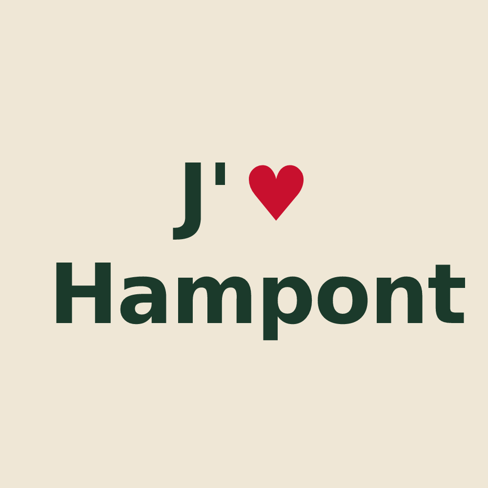 Tote bag personnalisé Hampont — design J'aime Hampont