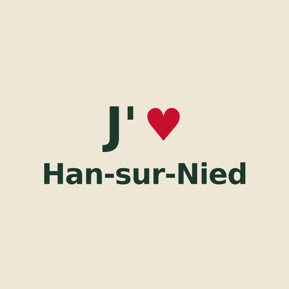 Tote bag personnalisé Han-sur-Nied — design J'aime Han-sur-Nied