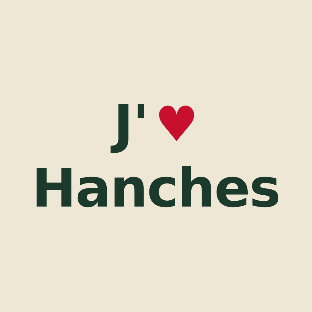 Tote bag personnalisé Hanches — design J'aime Hanches