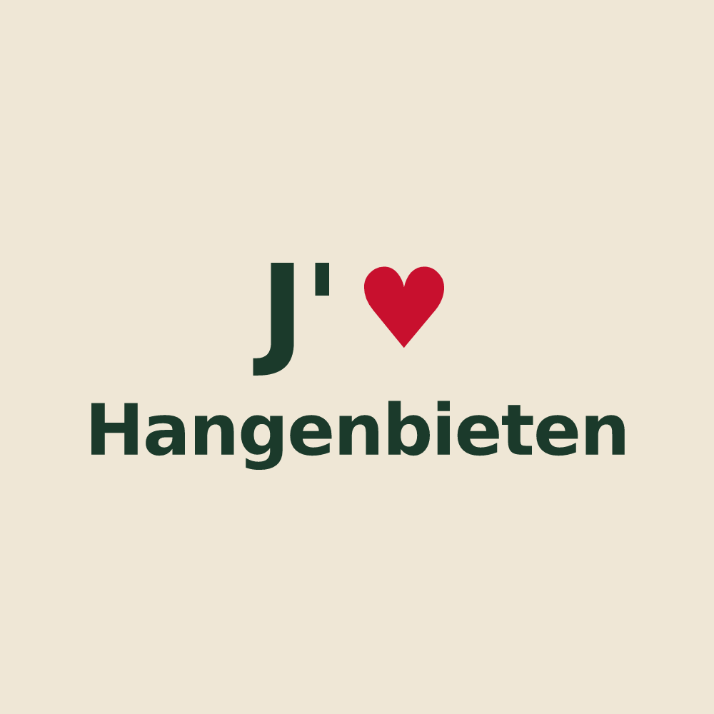 Tote bag personnalisé Hangenbieten — design J'aime Hangenbieten