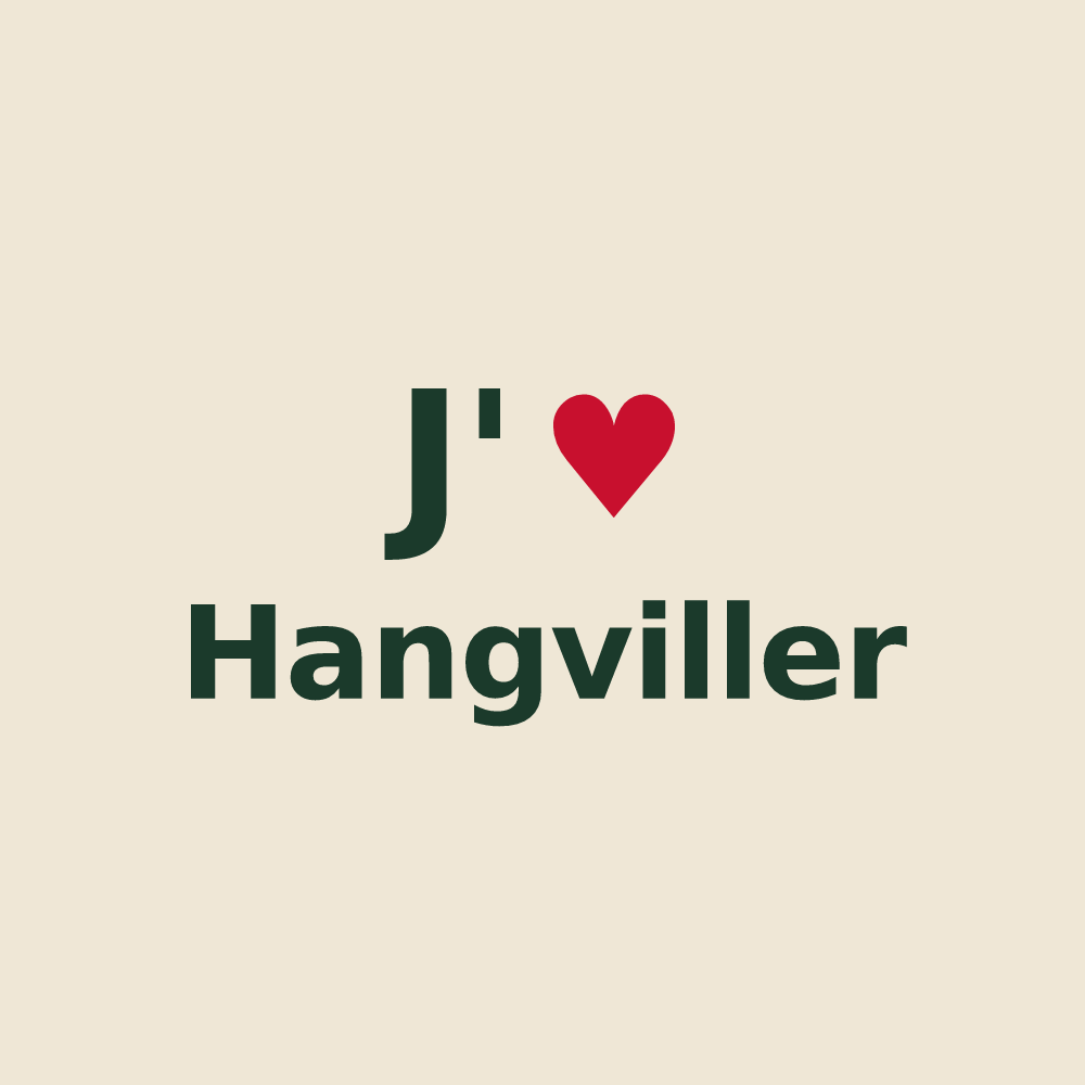 Tote bag personnalisé Hangviller — design J'aime Hangviller