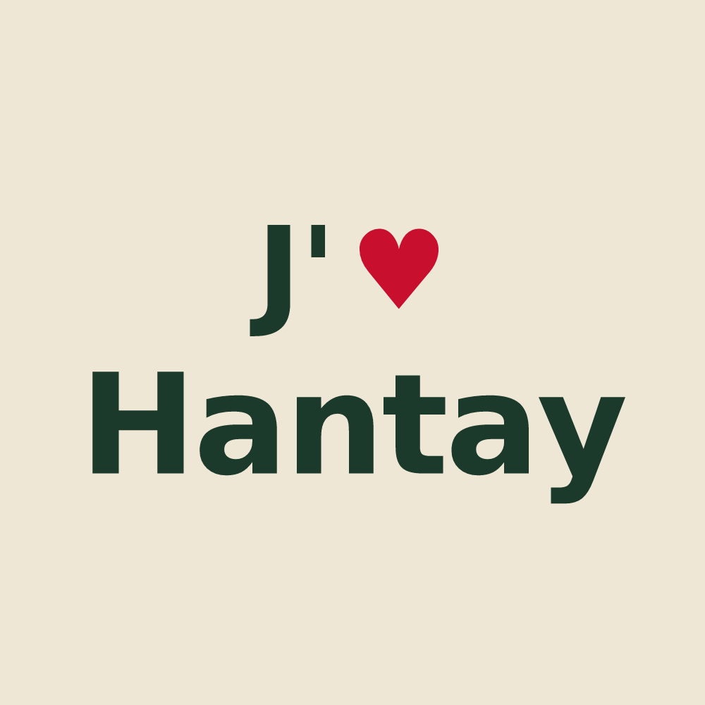 Tote bag personnalisé Hantay — design J'aime Hantay