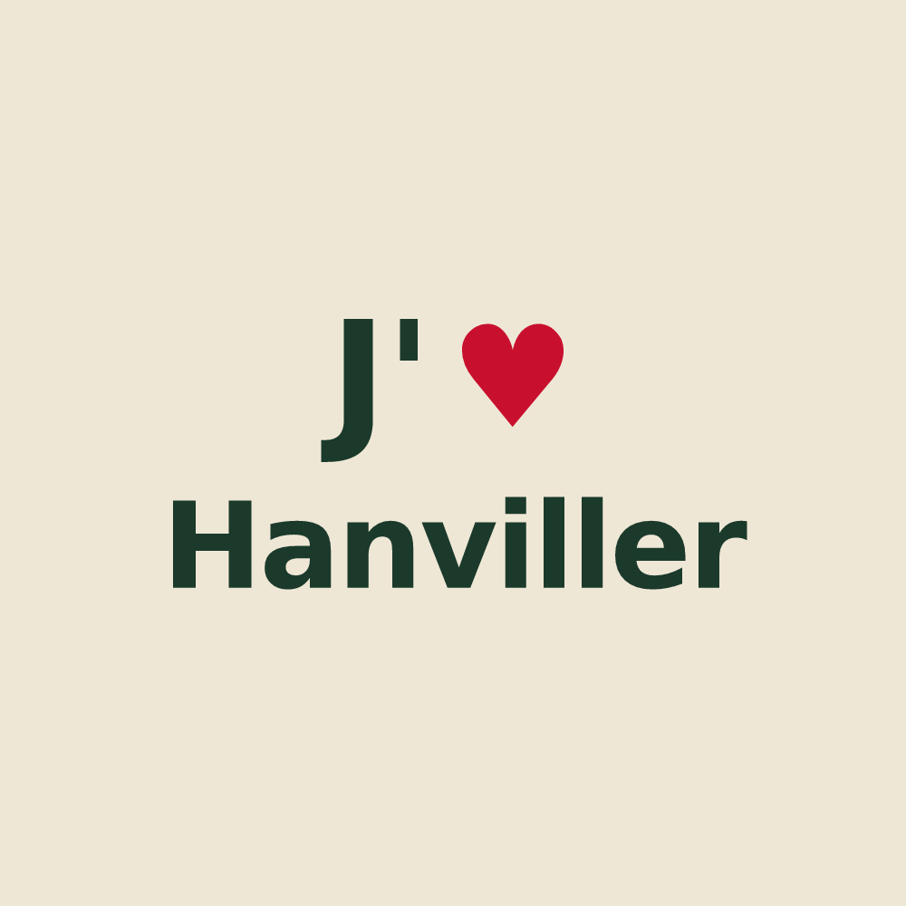 Tote bag personnalisé Hanviller — design J'aime Hanviller