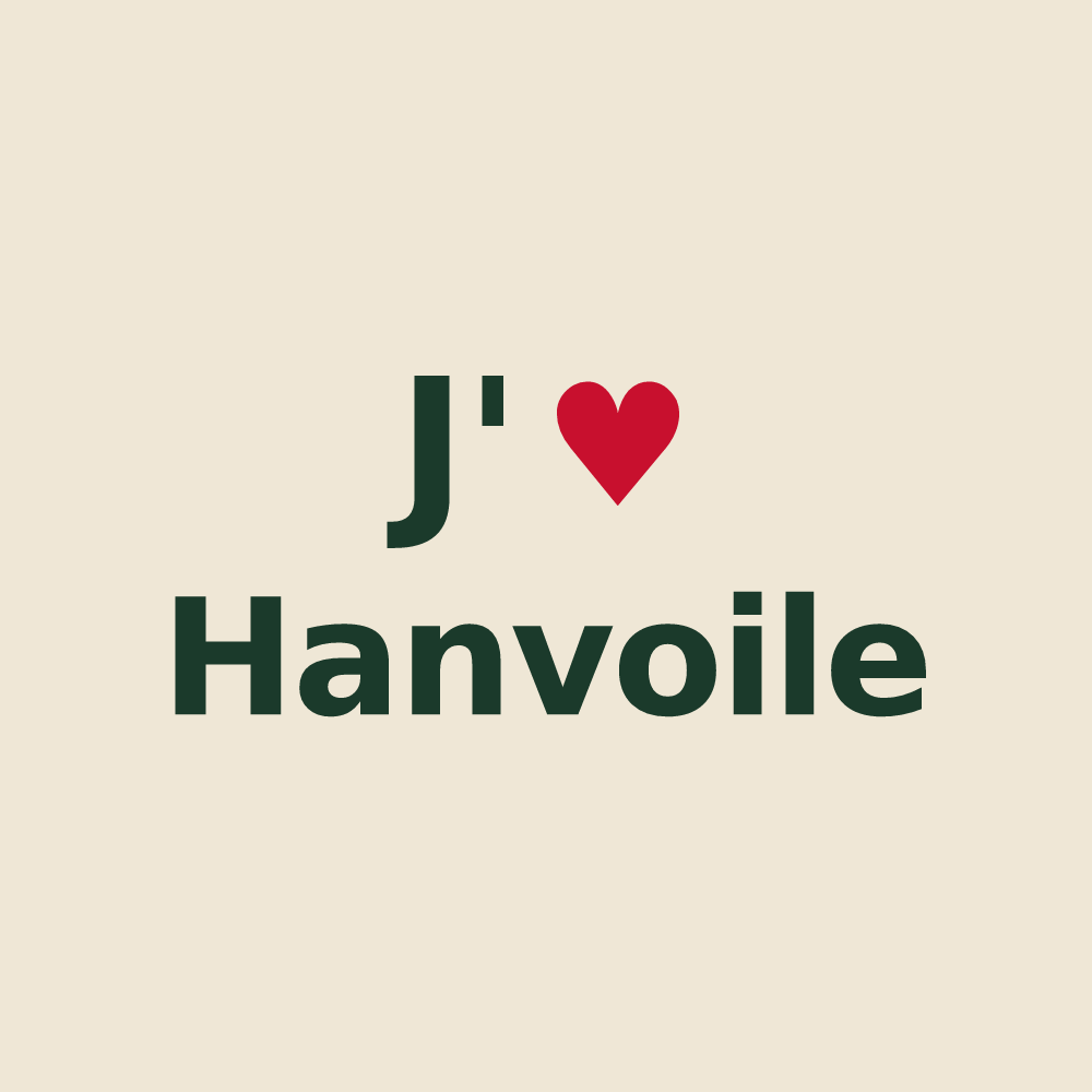 Tote bag personnalisé Hanvoile — design J'aime Hanvoile
