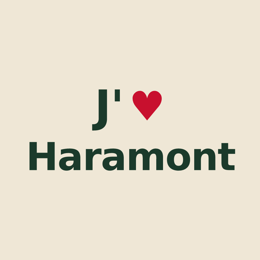 Tote bag personnalisé Haramont — design J'aime Haramont